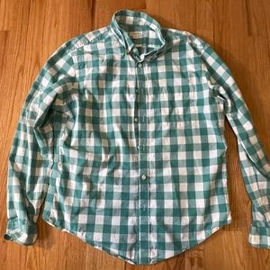 Merona Green Plaid Shirt